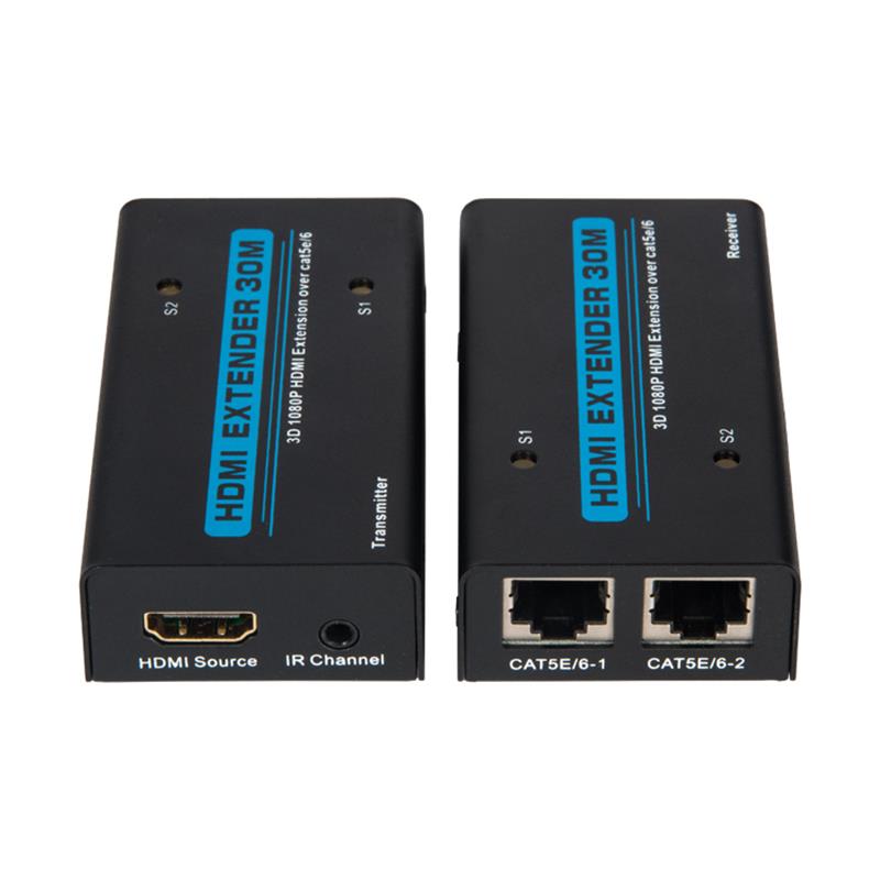 V1.3 HDMI Extender 30m thar Tacaíocht Chábla Dual cat5e \/ 6 Iomlán HD 1080P