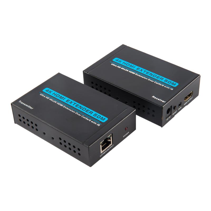 V1.4 4K HDMI Extender 50m thar thacaíocht cábla Aonair cat5e \/ 6 Ultra HD 4Kx2K \/ 30Hz