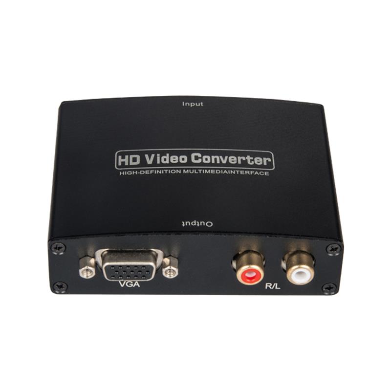 HDMI A VGA + R \/ L Tiontaire Fuaime AUDIO 1080P