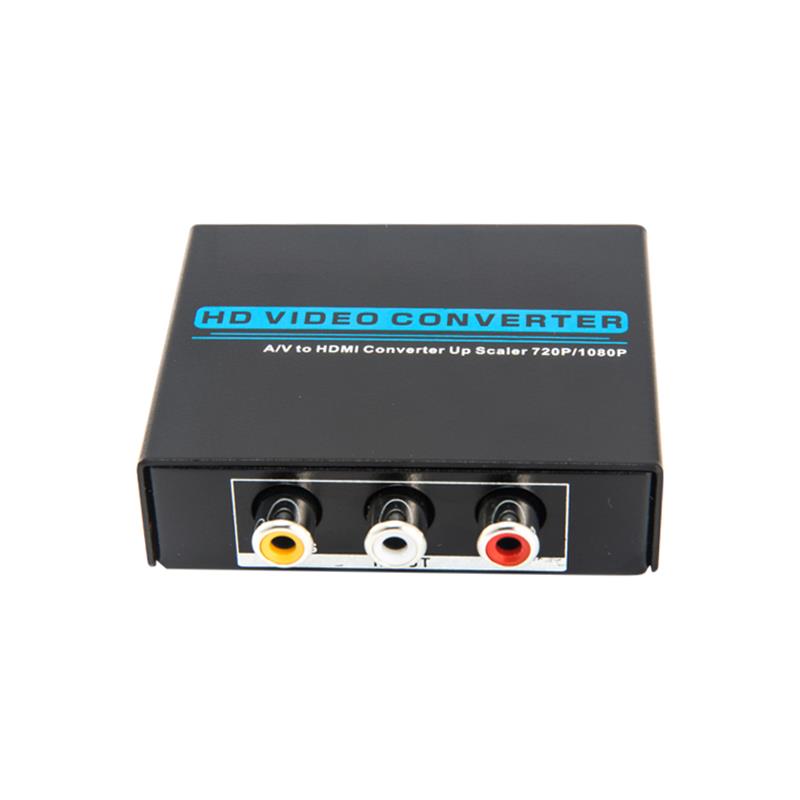 AV \/ CVBS A HDMI + AUDIO Converter (Uasmhéid Scálaire 720P \/ 1080P)