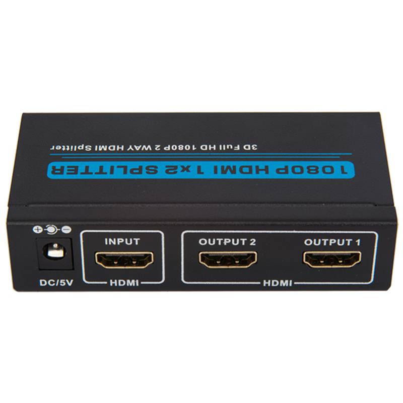 Dhá Chalafort HDMI 1x2 Tacaíocht Scoilteoir 3D Iomlán HD 1080P