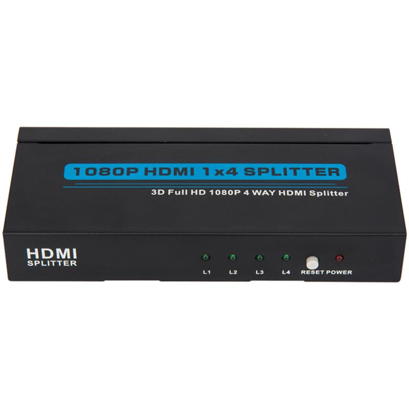 4 Calafoirt HDMI 1x4 Tacaíocht Scoilteoir 3D Iomlán HD 1080P