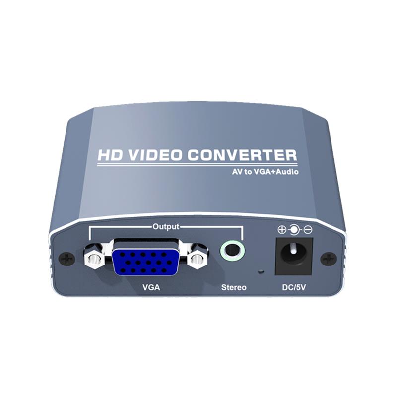 Scálaí Suas A \/ V go VGA + Stereo Converter Up 720P \/ 1080P