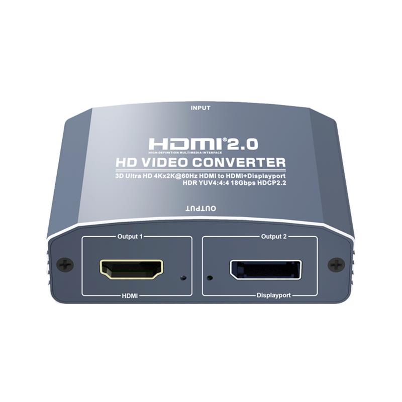 3D Ultra HD 4Kx2K @ 60Hz HDMI go Tacaíocht Tiontaire HDMI + DP HDMI2.0 18Gbps HDR YUV4: 4: 4 HDCP2.2