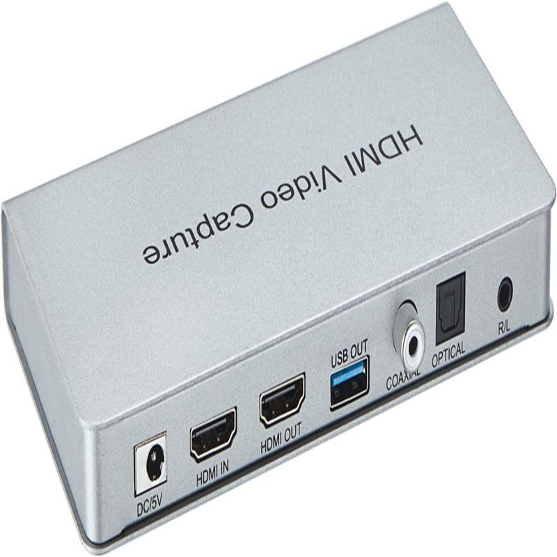 Gabháil Físe USB 3.0 HDMI le Lúb HDMI, Comhaiseach, Fuaime Optúil